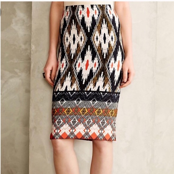 Anthropologie Dresses & Skirts - Anthropologie Maeve Tribal Print Midi Pencil Skirt